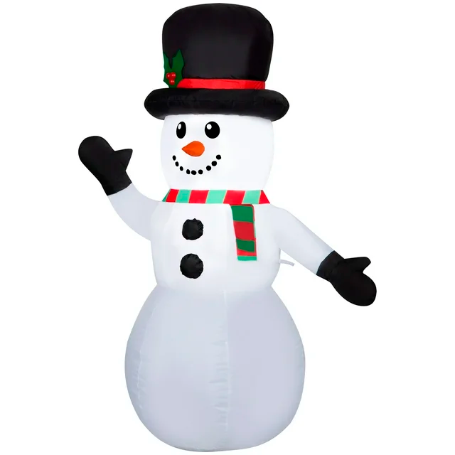 HOLIDAY INFLATABLE SNOWMAN W LED 4FT