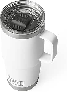 YETI RAMBLER TRAVEL MUG 591ML WHITE