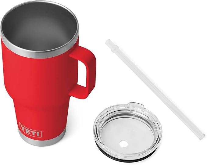 YETI RAMBLER STRAW MUG 1L RESCUE RED
