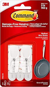 COMMAND TOGGLE WIRE HOOK MEDIUM WHITE