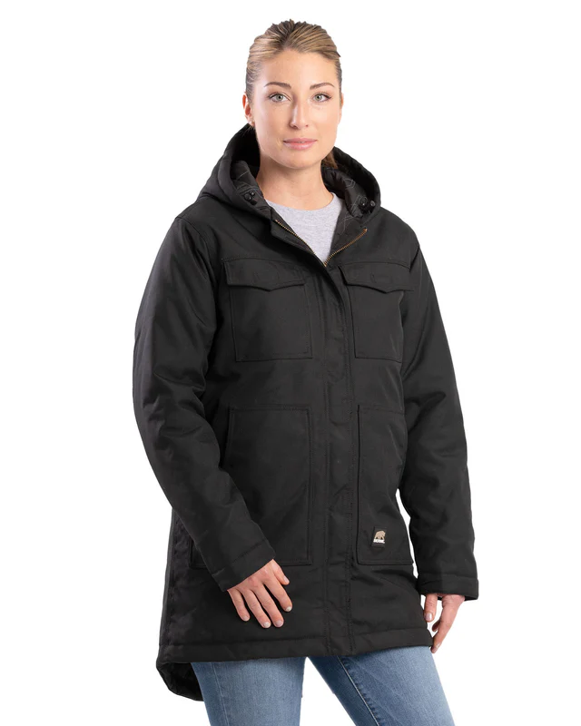BERNE WOMENS ICECAP INSULATED PARKA BLACK (2XL)
