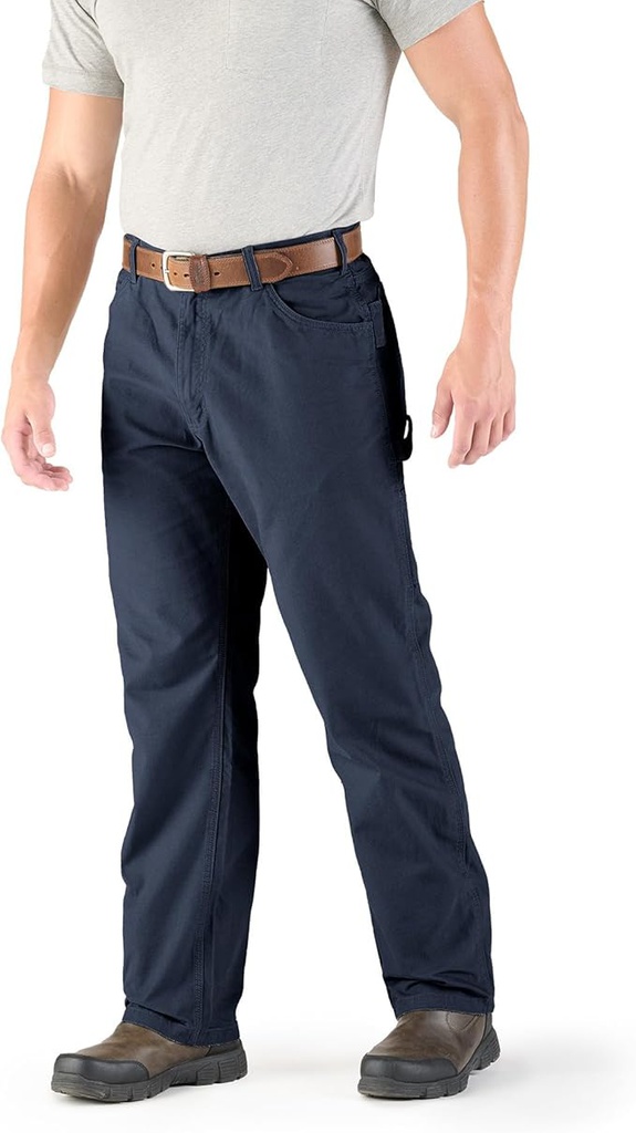 BERNE MENS WASHED DUCK RELAXED FIT CARPENTER PANT NAVY (32Wx38)