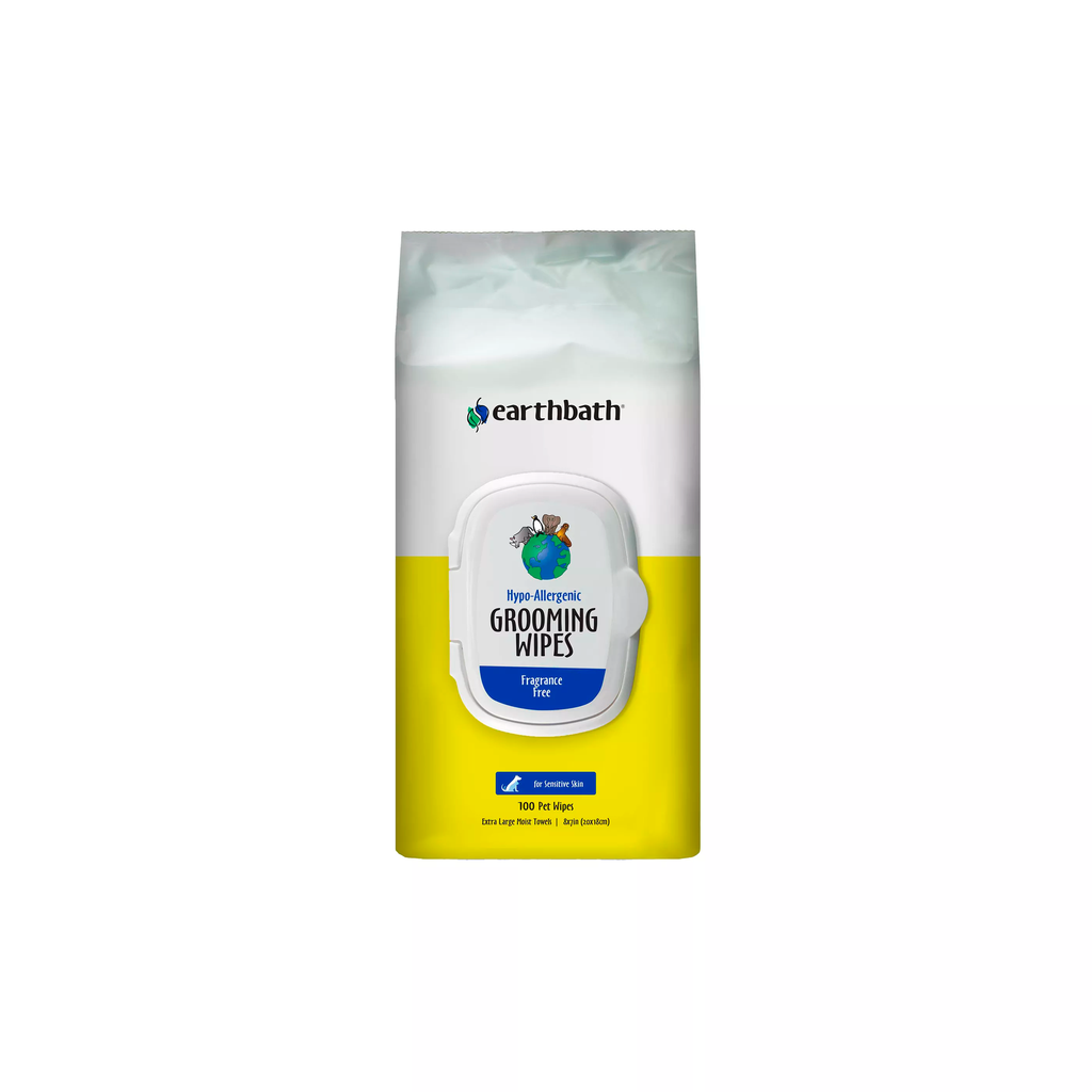EARTHBATH HYPO-ALLERGENIC CAT WIPES FRAGRANCE FREE (100PK)