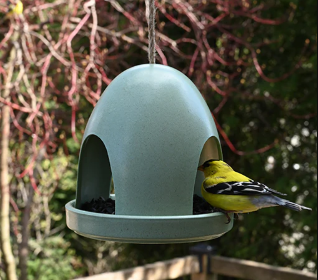 PINEBUSH MIXED SEED ECO DOME FEEDER GREEN 6&quot;