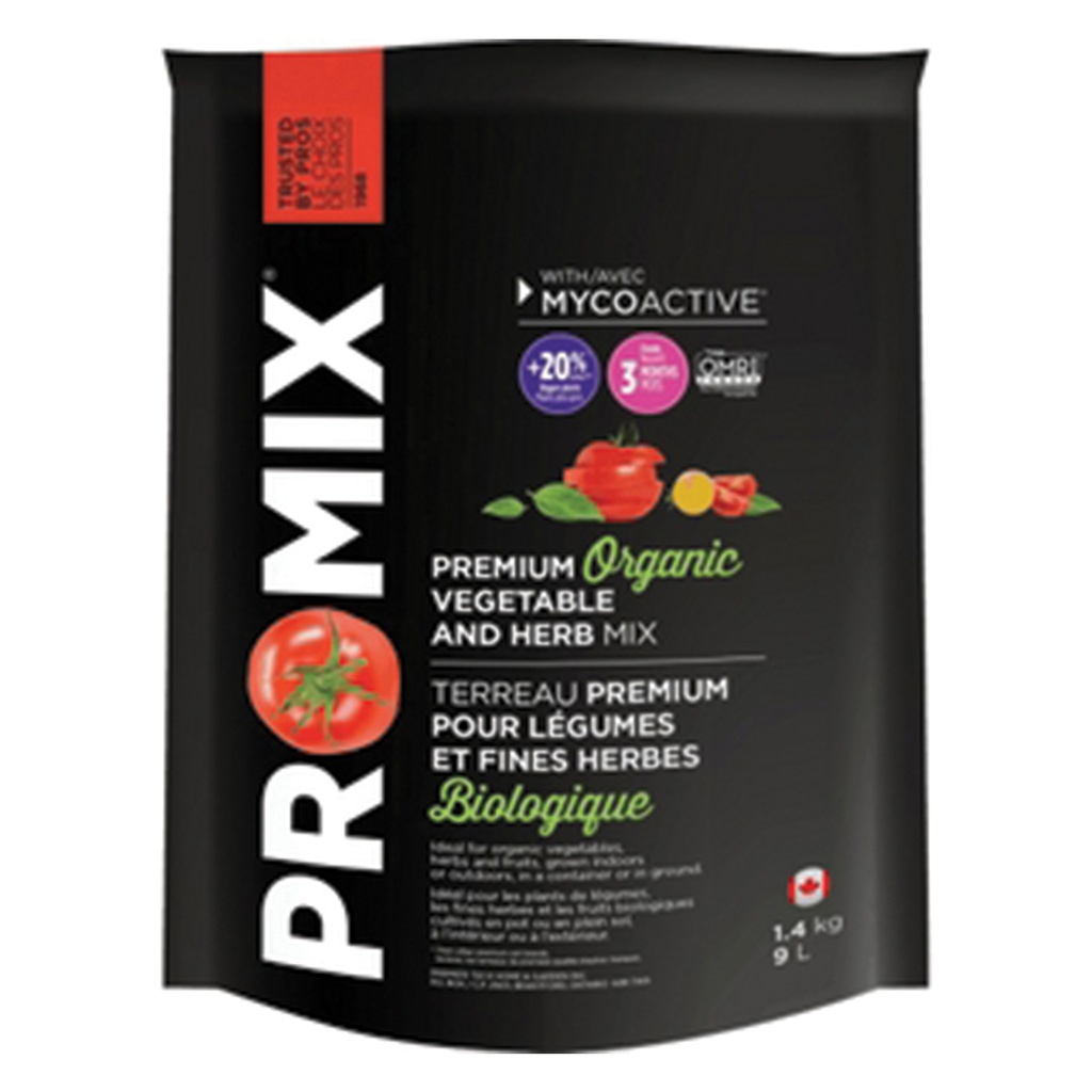 PRO-MIX PREMIUM ORGANIC VEGETABLE &amp; HERB MIX 9L