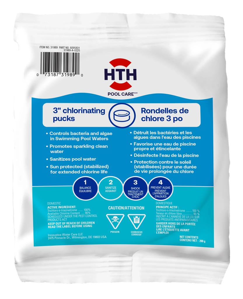 HTH CHLORINATING PUCKS 3" 200GR