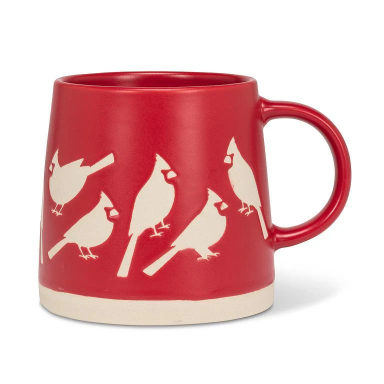 ABBOTT WIDE BASE MUG W/CARDINALS 14OZ
