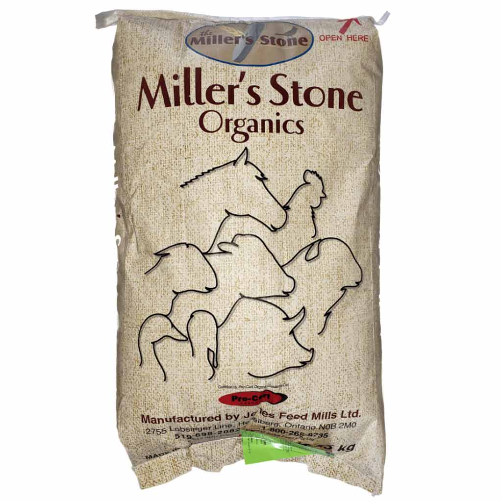 MILLER'S STONE ORGANIC 18% LAYER RATION CRUMBS 25KG