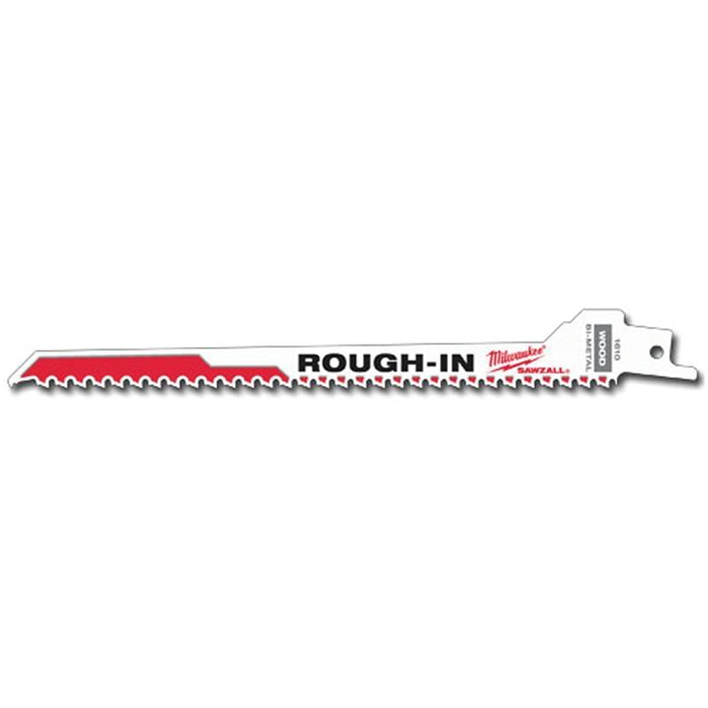 MILWAUKEE RECIP. SAW ROUGH-IN BLADE ,1/2"W X 7-3/8"L, 5TPI (5)