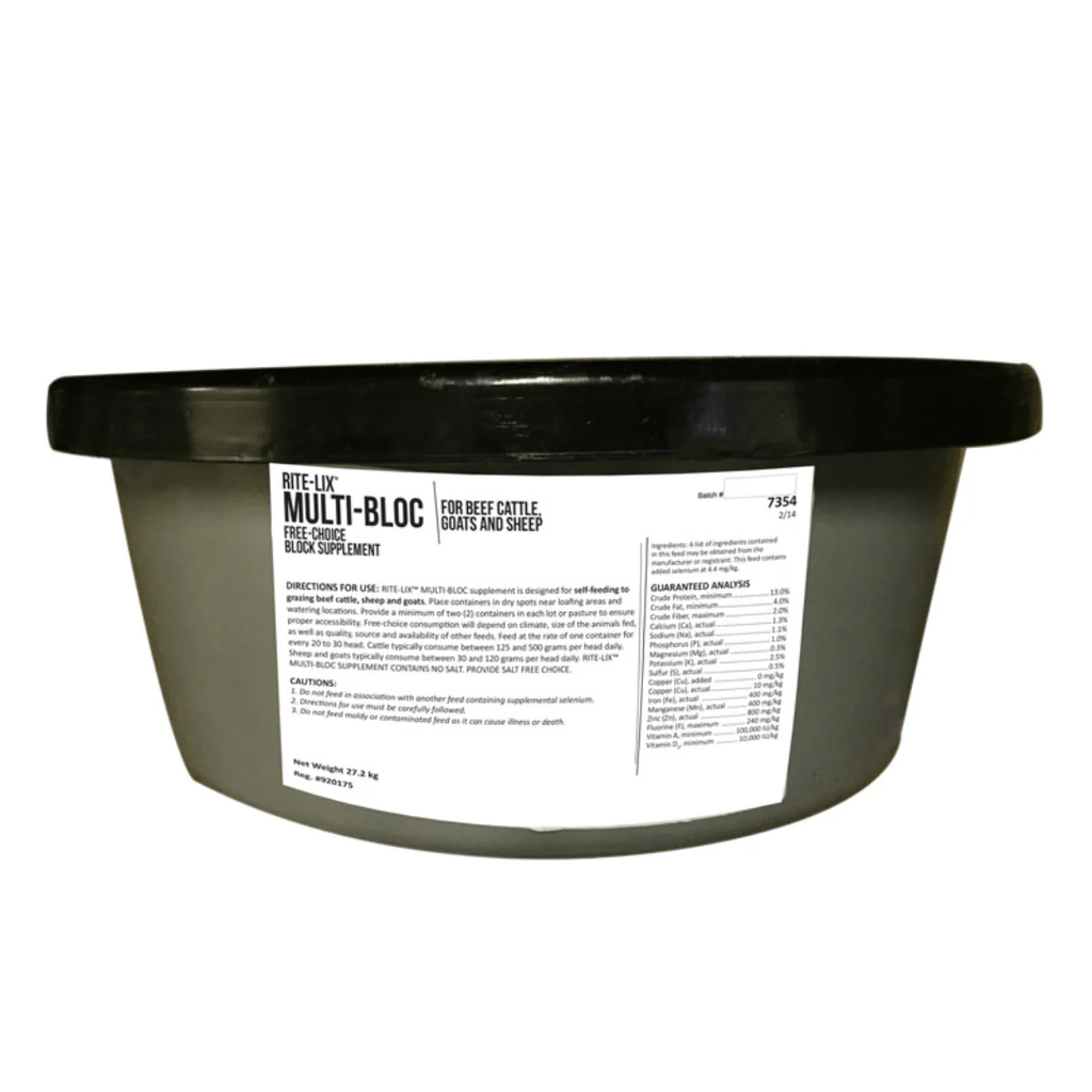 RITE-LIX MULTI TUB 60LB (FOR SHEEP/GOAT/CATTLE) 7354