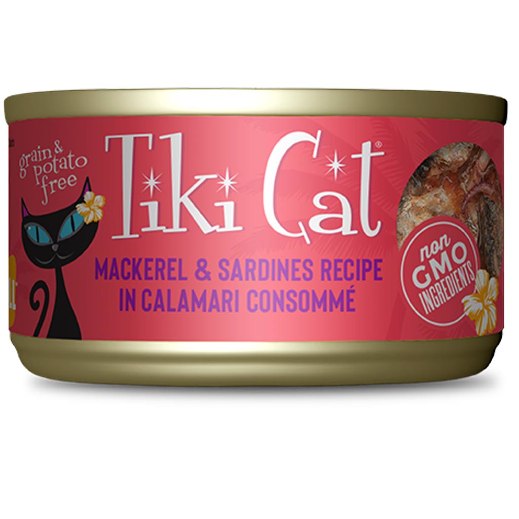 TIKI CAT MAKAHA LUAU MACKEREL &amp; SARDINE 2.8OZ