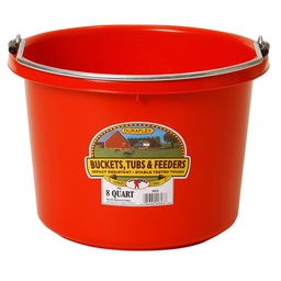 [10037616] DMB - MILLER 8QT PLASTIC BUCKET RED