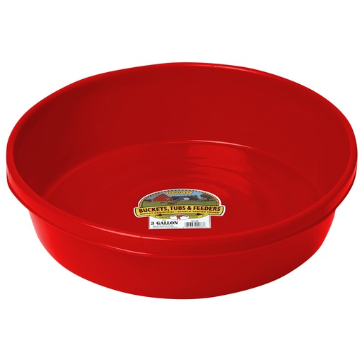 [10037722] MILLER PLASTIC FEED PAN 3GAL RED P3