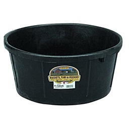 [114-135013] FORTEX FEEDER PAN RUBBER BLK 26QT (6.5GAL)