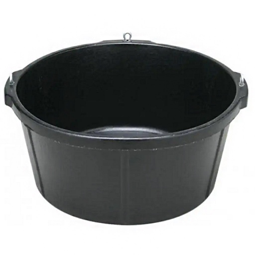 [10037870] FORTEX FEED TUB W/ HOOKS RUBBER 6.5GAL