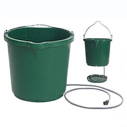 [10038058] FARM INNOVATORS HEATED PLASTIC FLAT BACK BUCKET 24QT (6GAL)