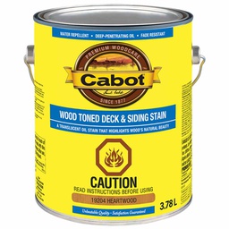 [10041888] CABOT DECK/SIDING STAIN 3.78L, HEARTWOOD 