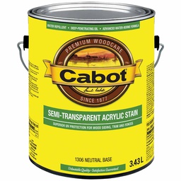 [192-810848] DMB - CABOT DECK AND SIDING SEMI TRANSPARENT STAIN - NEUTRAL 3.43L