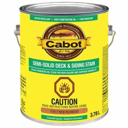 [10041898] CABOT SEMI-SOLID DECK AND SIDING STAIN RED WOOD 3.43L