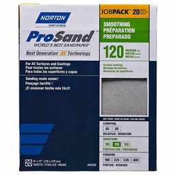 [10042232] DMB - NORTON PROSAND SANDPAPER, 120 MED GRIT, 20 SHEETS