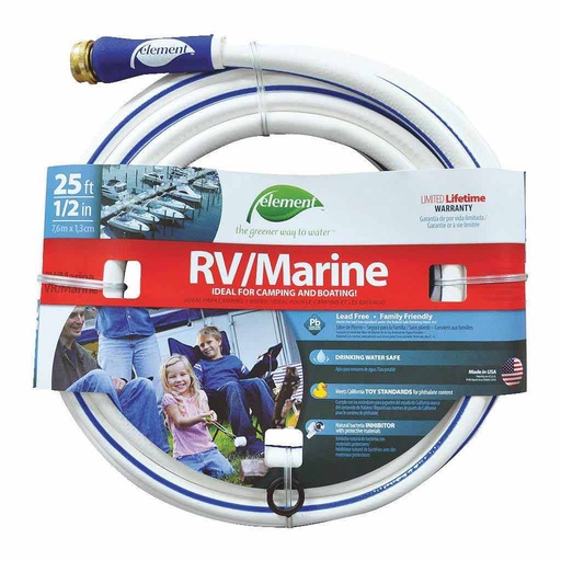 [10046938] ELEMENT WATER HOSE 25' MARINE/RV 1/2"D WHITE MRV12025