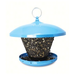 [10047518] DV - PINEBUSH DOME ROOF BLACK OIL/PEANUT FEEDER BLUE