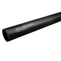 [20-091177] IPEX 12' LTWEIGHT SOLID WALL PIPE ABS, 1-1/2&quot;W X 12'L
