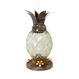 [10049172] DMB - PINEBUSH GLASS HUMMINGBIRD FEEDER PINEAPPLE