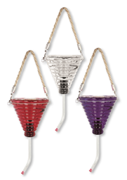 [10049180] DV - PINEBUSH RIPPLED CONE GLASS HUMMINGBIRD FEEDER