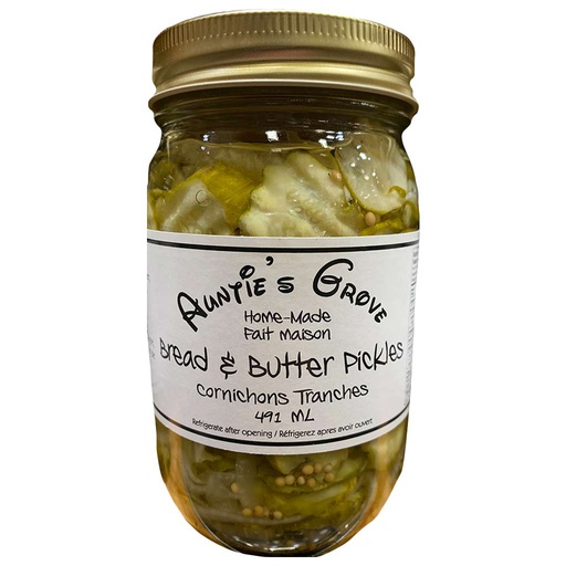 [10049824] AUNTIE'S GROVE BREAD & BUTTER PICKLES 
