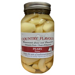 [224-99723] COUNTRY FLAVOUR 1L CANNED PEARS  