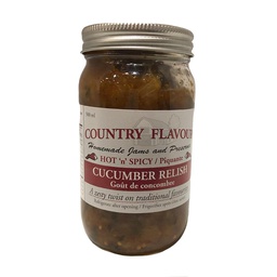[224-99746] COUNTRY FLAVOUR 500ML HOT CUCUMBER RELISH 