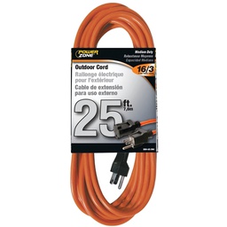 [10052024] POWERZONE EXTENSION CORD OUTDOOR MEDIUM DUTY 25FT 16/3