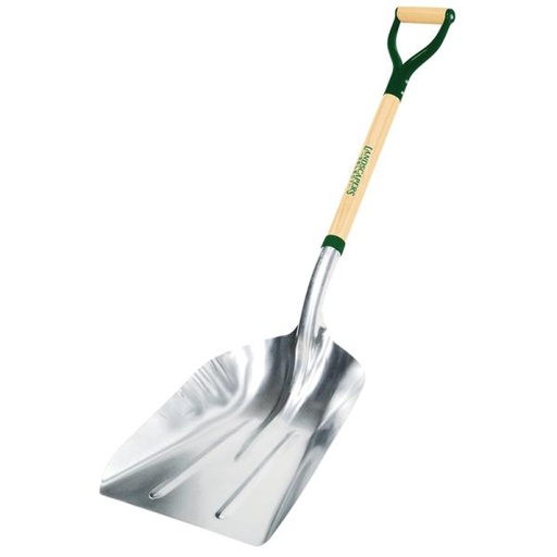 [10052166] LANDSCAPERS SELECT GRAIN SHOVEL #12 ALUM. BLADE 27" WOOD D-HANDLE