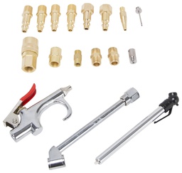 [10052882] VULCAN AIR COMPRESSOR TOOL ACCESSORY KIT 17 PIECE BRASS/STEEL/CHROME