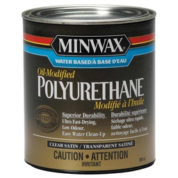 [10053520] MINWAX OIL-MODIFIED POLYURETHANE SATIN PNT CLR WATER BASED 946ML