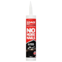 [192-638597] LEPAGE NO MORE NAILS ALL PURPOSE ADHESIVE WHT 266ML