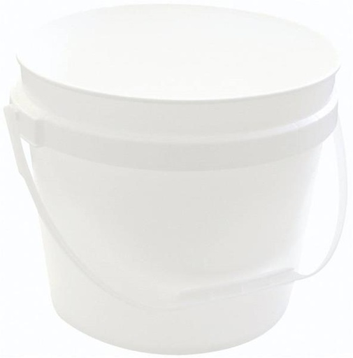 [10053936] BENNETT PAIL 11L PLASTIC W/ HANDLE WHITE