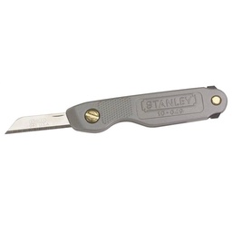 [10056212] STANLEY POCKET KNIFE 4-1/4&quot; STAINLESS STEEL BLADE EPOXY HNDL GREY 10-049