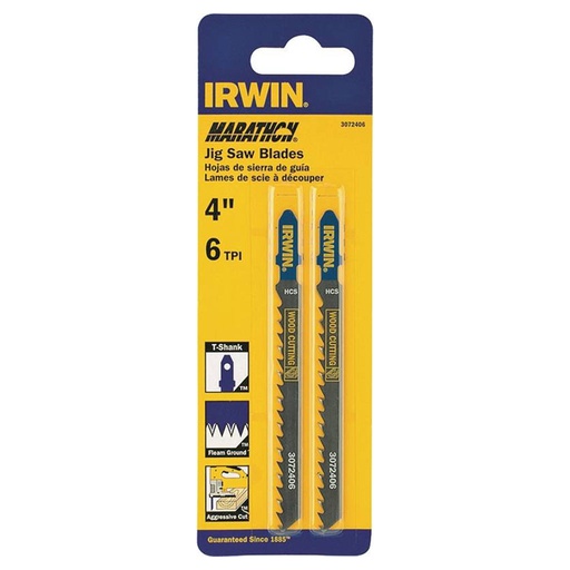 [10057608] IRWIN JIG SAW BLADE 4"L 6TPI