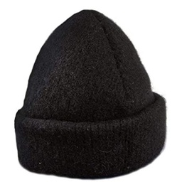 [16-WA0211] DV - BOILED WOOL BEANIE BLACK XL