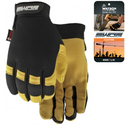 [10059370] WATSON FLEXTIME ARMOUR LEATHER & SPANDEX GLOVE (L)