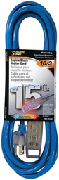 [10060030] POWERZONE ENGINE BLOCK HEATER CORD, 15'L, BL