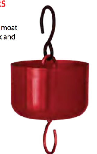 [10060048] DV - PINEBUSH BIRD FEEDER ANT MOAT POLISHED RED