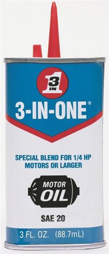 [10060282] 3-IN-ONE MOTOR OIL SAE20 BLEND FOR 1/4HP MOTORS 88.7mL