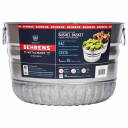 [10061378] BEHRENS BUSHEL/UTILITY BASKET GALVANIZED 10GAL 32S