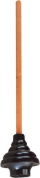 [10061388] PROSOURCE TOILET PLUNGER FLANGE 21&quot; WOOD HANDLE BLACK