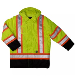 [10064602] DMB - WORK KING MENS LINED JACKET FLUORESCENT GREEN LRG