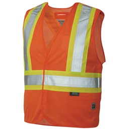 [10064652] WORK KING HIVIS TEARWAY MESH VEST FLUORESCENT ORANGE MED