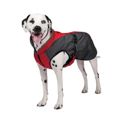[10065088] SHEDROW CHINOOK DOG COAT RED/GRAY L